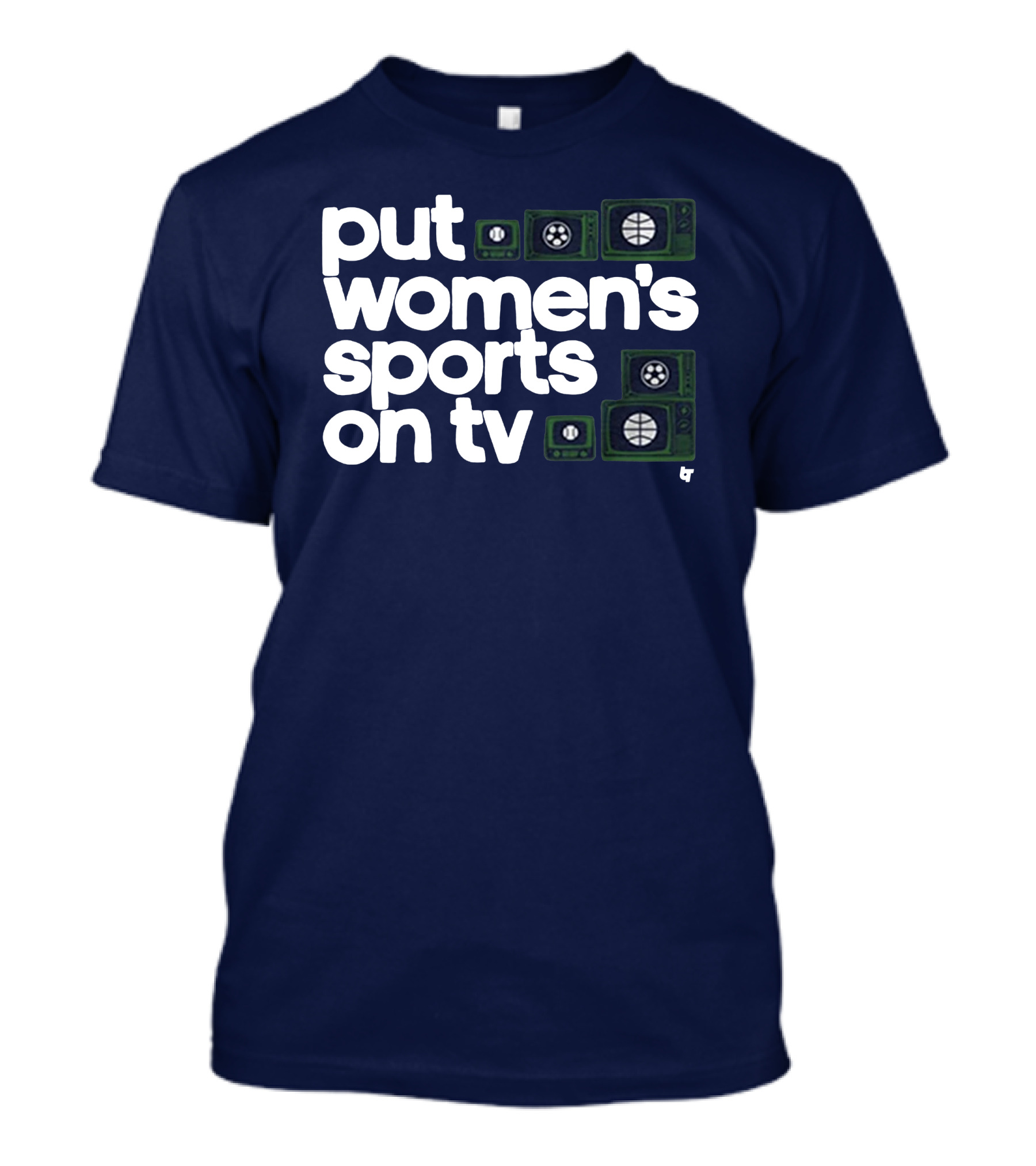 Put Women's Sports On TV Vintage Television T-Shirt