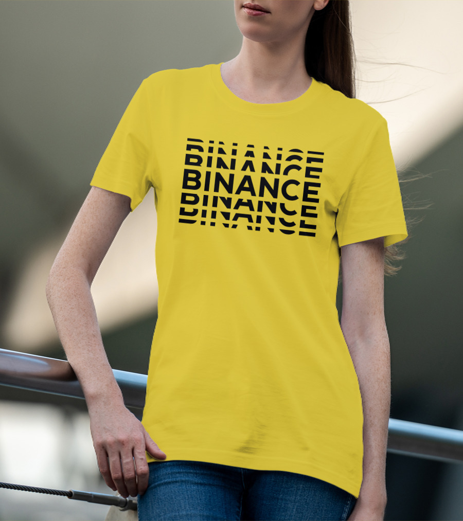 Binance Binance Repeated Bold Text T-Shirt