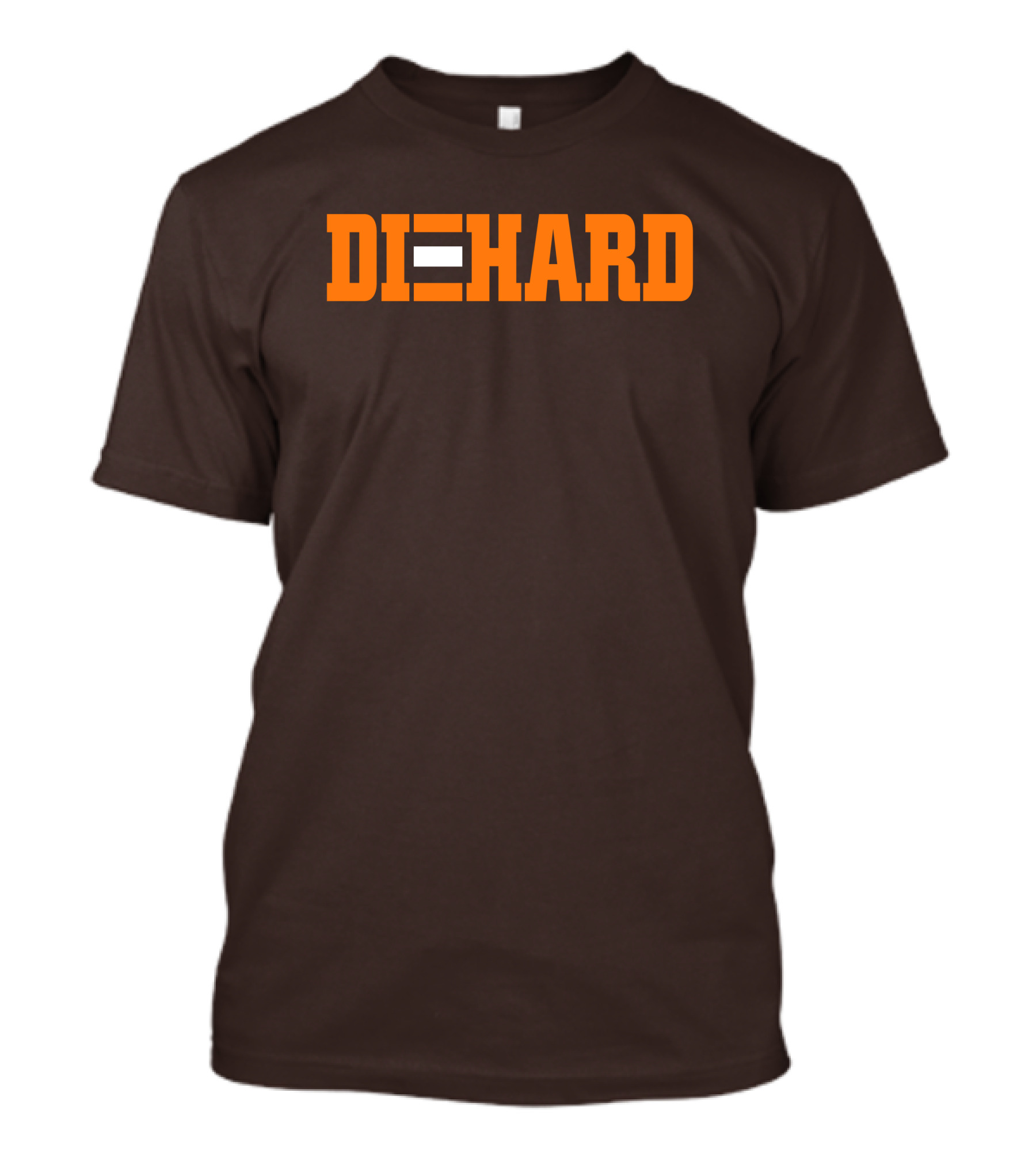 Yvette Diehard Equal Symbol Text In Bold Orange Font T-Shirt