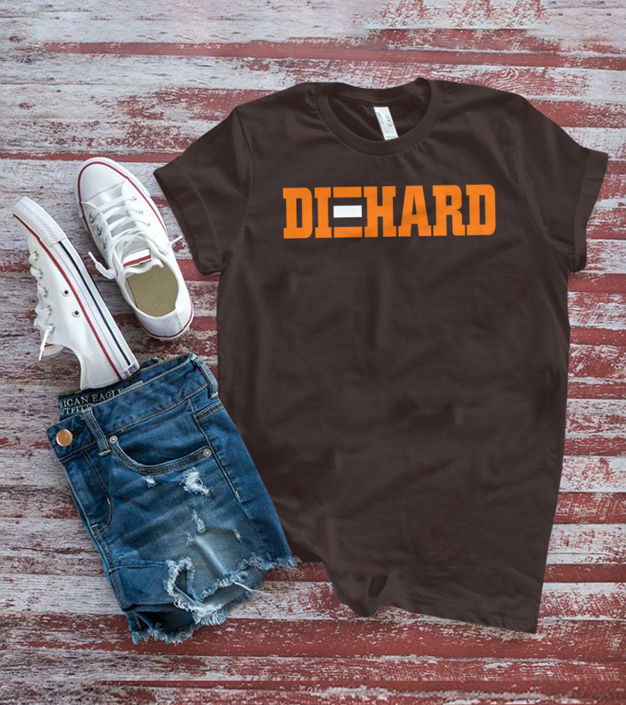 Yvette Diehard Equal Symbol Text In Bold Orange Font T-Shirt