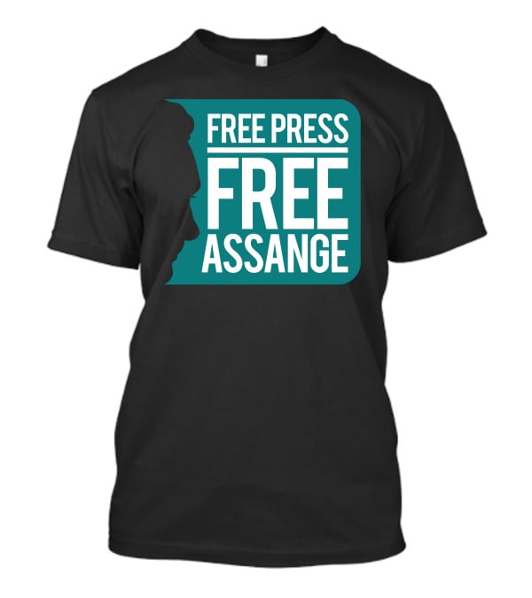Free Press Free Assange Silhouette Campaign T-Shirt