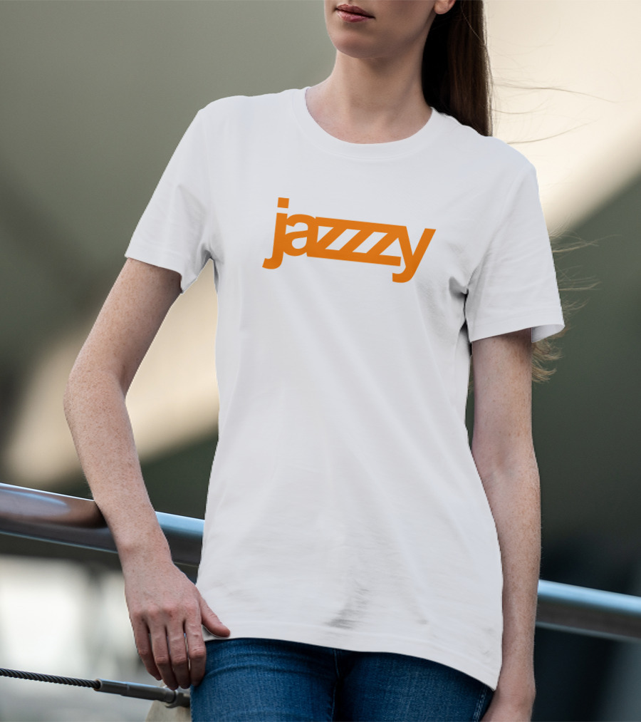 Tisakorean Jazzzy Bold Orange Text T-Shirt