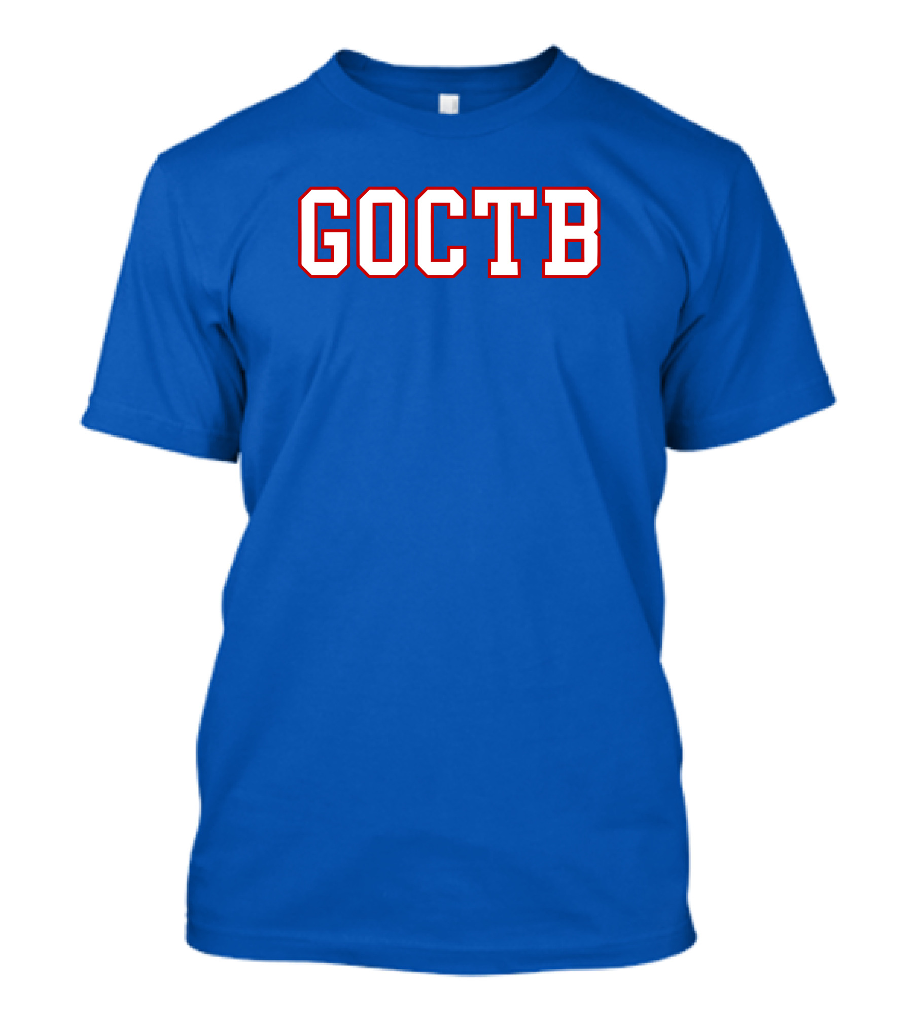 GOCTB 26 S Store Bold Lettering On Blue T-Shirt