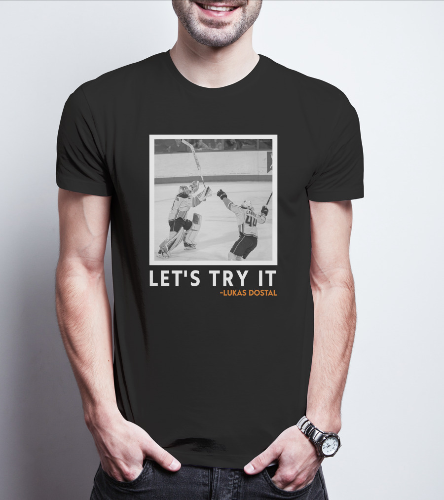 LET'S TRY IT LUKAS DOSTAL HOCKEY T-Shirt
