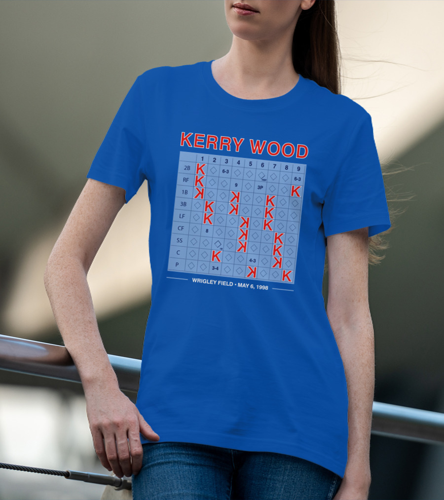 Kerry Wood Wrigley Field 20 Strikeouts May 6 1998 Scorecard T-Shirt