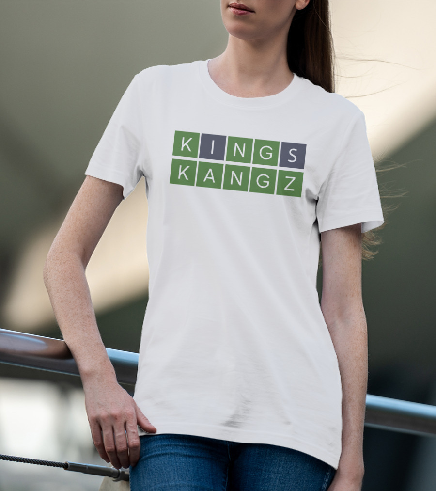 Kangz Kings Word Puzzle Green Blocks T-Shirt