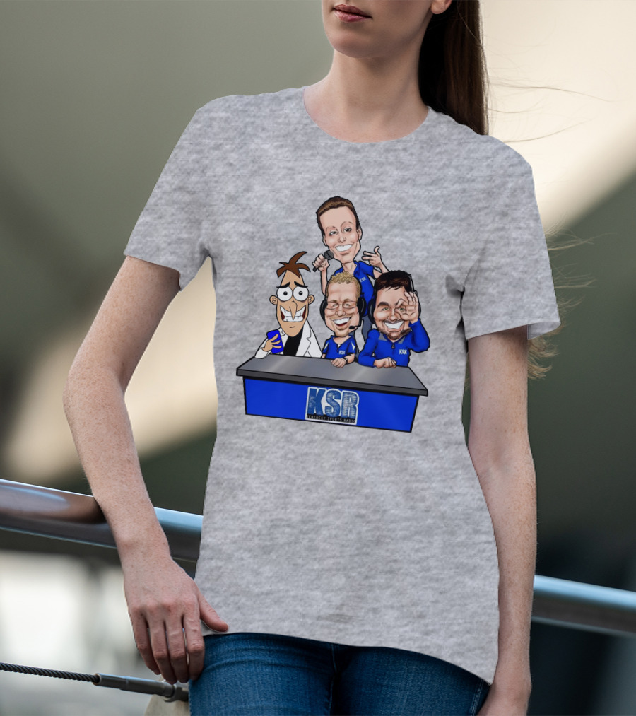 BigBlueAndrew Kentucky Sports Radio KSR Cartoon Panel T-Shirt