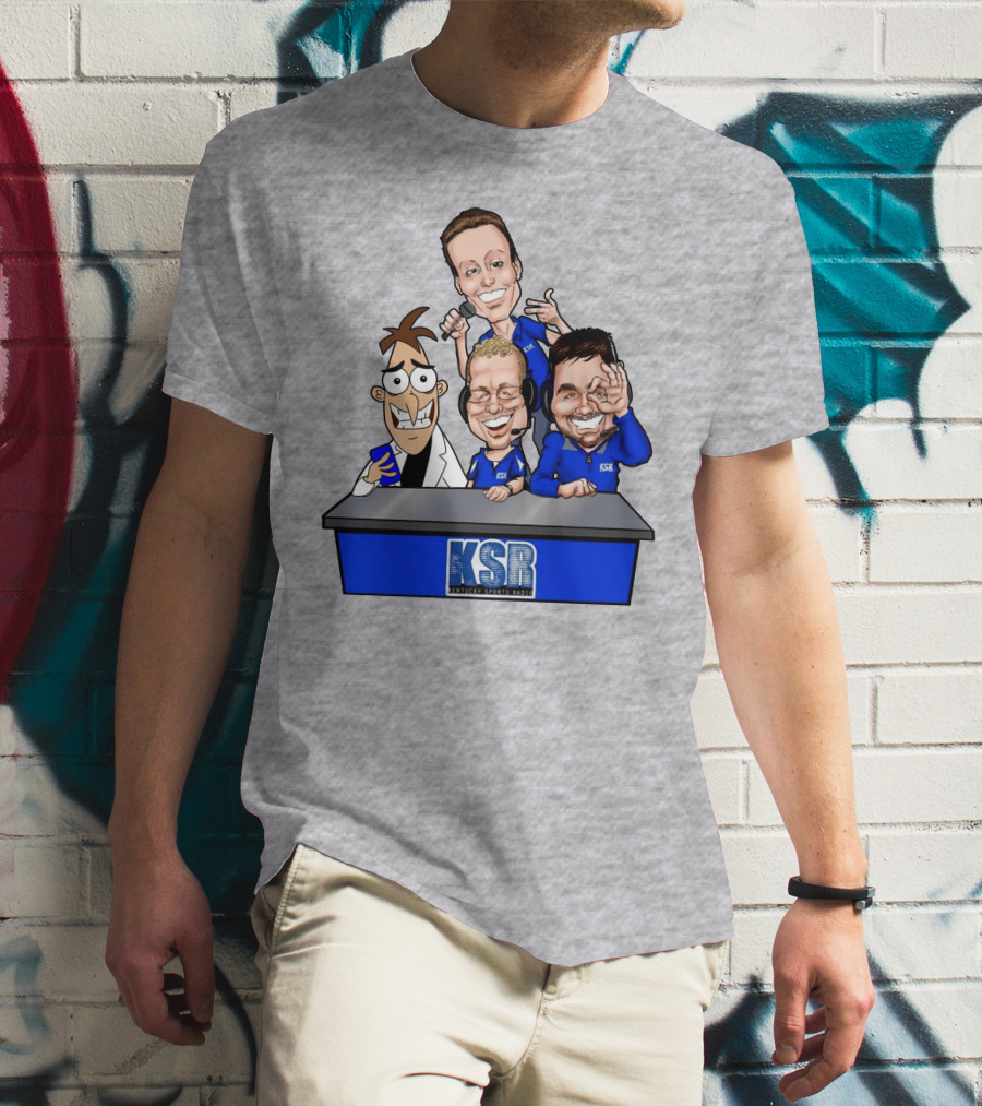 BigBlueAndrew Kentucky Sports Radio KSR Cartoon Panel T-Shirt