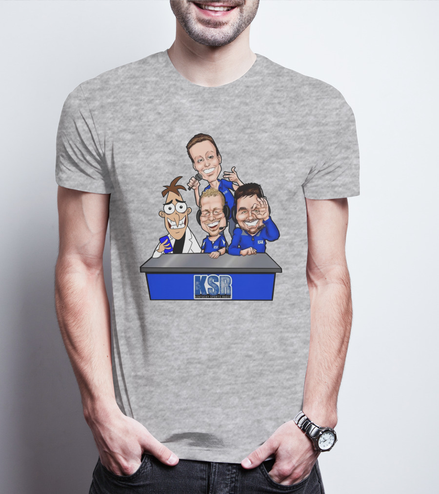 BigBlueAndrew Kentucky Sports Radio KSR Cartoon Panel T-Shirt