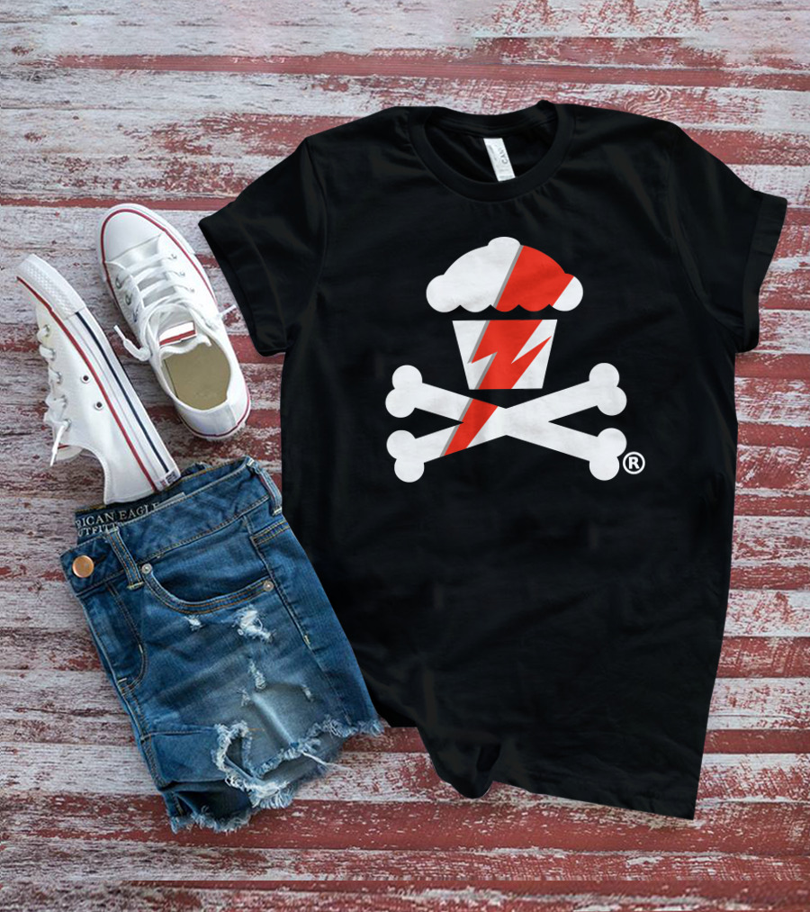 James Gunn Cupcake Crossbones Logo With Lightning Bolt T-Shirt