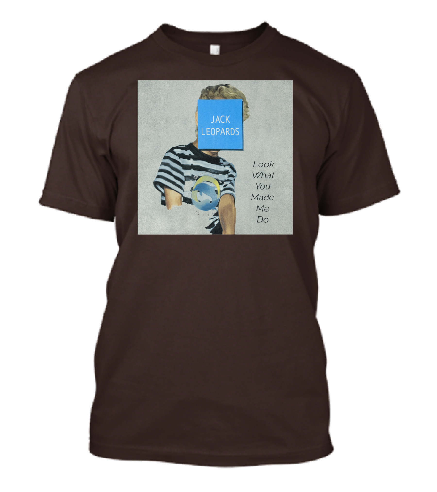 Jack Leopards Look What You Made Me Do Striped Shirt Blue Square T-Shirt