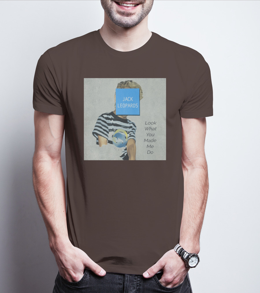 Jack Leopards Look What You Made Me Do Striped Shirt Blue Square T-Shirt