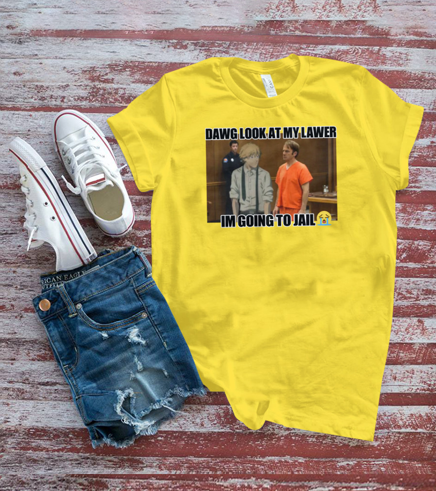 Dawg Look At My Lawer I'm Going To Jail Emoji Anime Character Courtroom T-Shirt