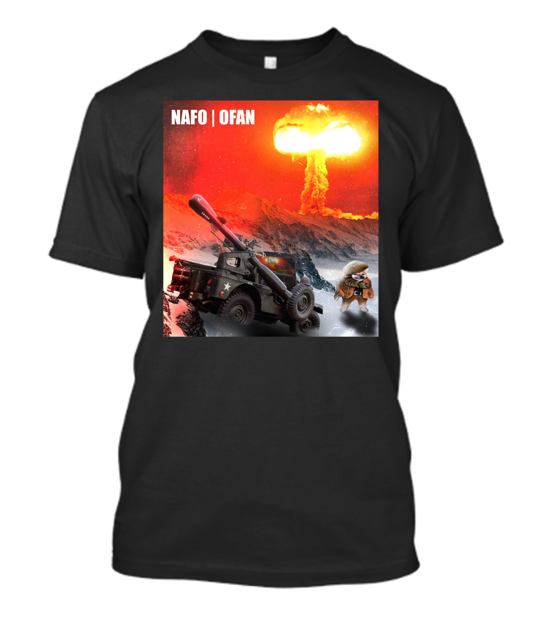 NAFO OFAN Crockett Rocket Explosion Scene T-Shirt