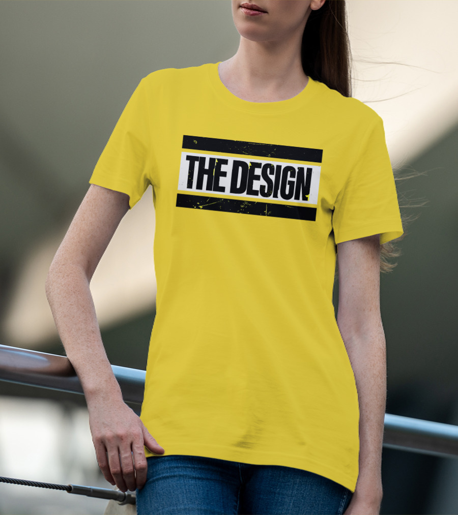 THE DESIGN Deaner Bold Yellow Background T-Shirt