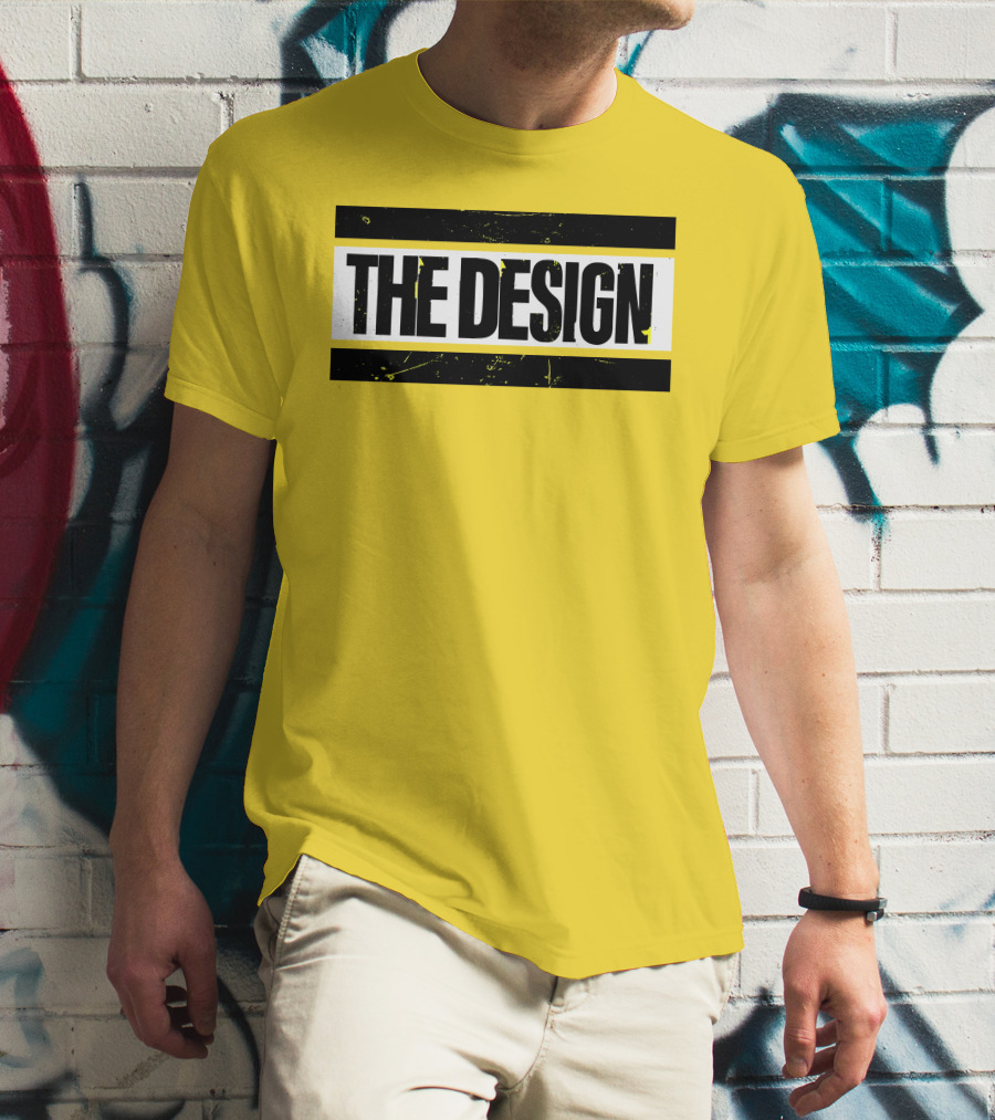 THE DESIGN Deaner Bold Yellow Background T-Shirt