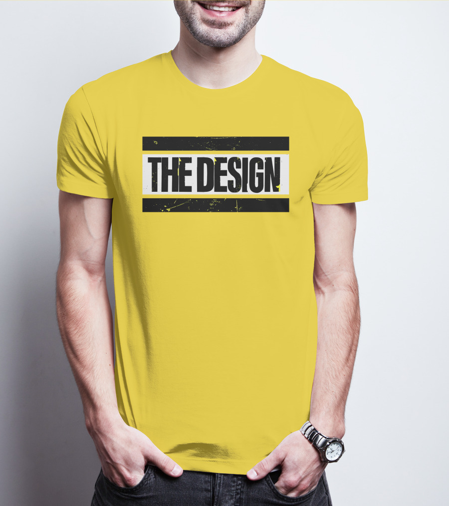 THE DESIGN Deaner Bold Yellow Background T-Shirt