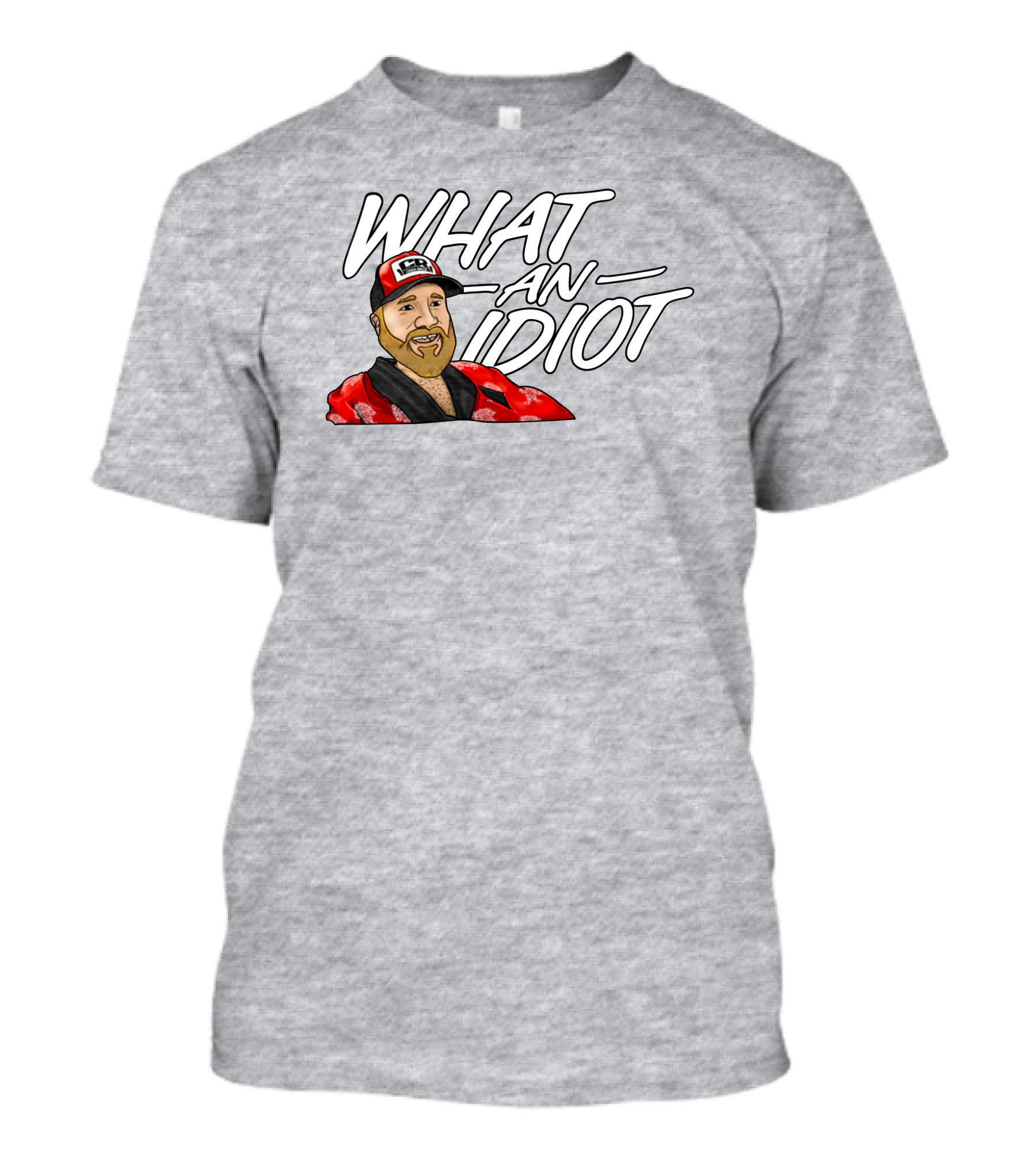 Couch Racer Who Says What An Idiot With Bearded Guy In Cap T-Shirt