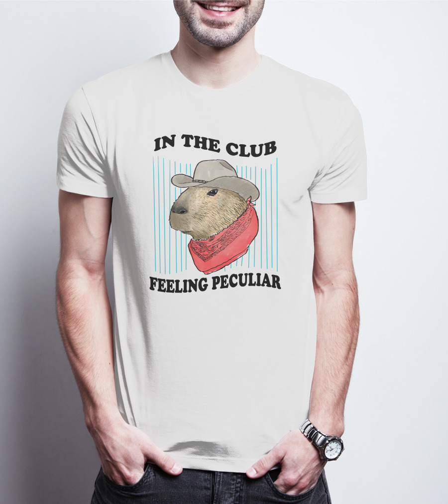In The Club Feeling Peculiar Capybara Cowboy T-Shirt