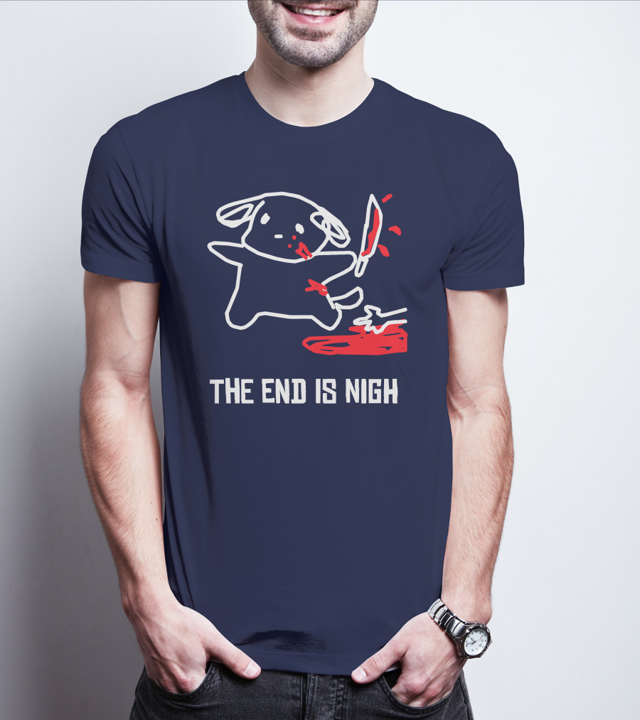 Iahfy The End Is Nigh Cute Creature With Knife And Blood T-Shirt