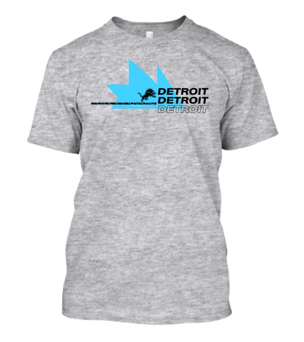 Detroit Detroit Detroit Lions Football Blue Triangles T-Shirt