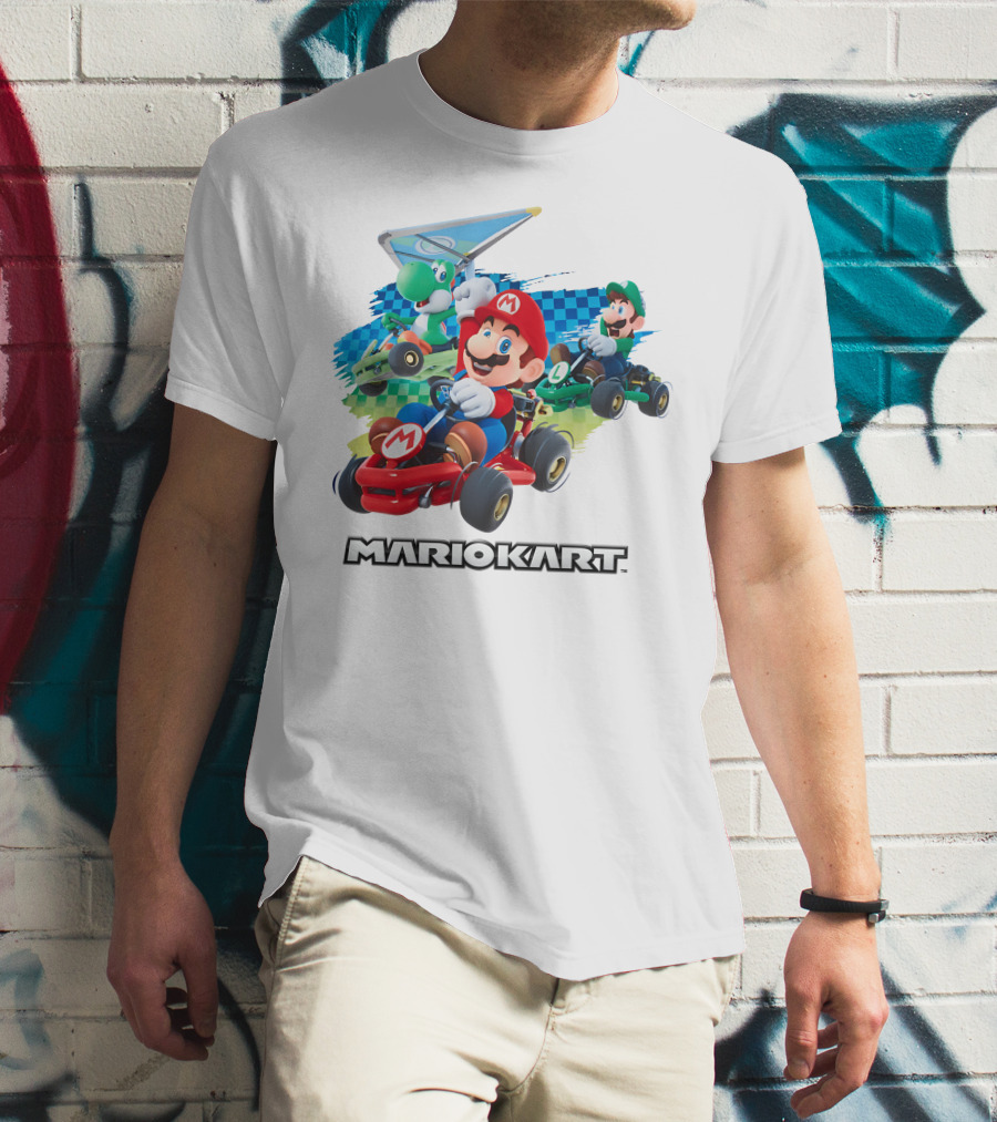 Leanbeefpatty Mariokart Characters Racing Luigi Yoshi Mario T-Shirt