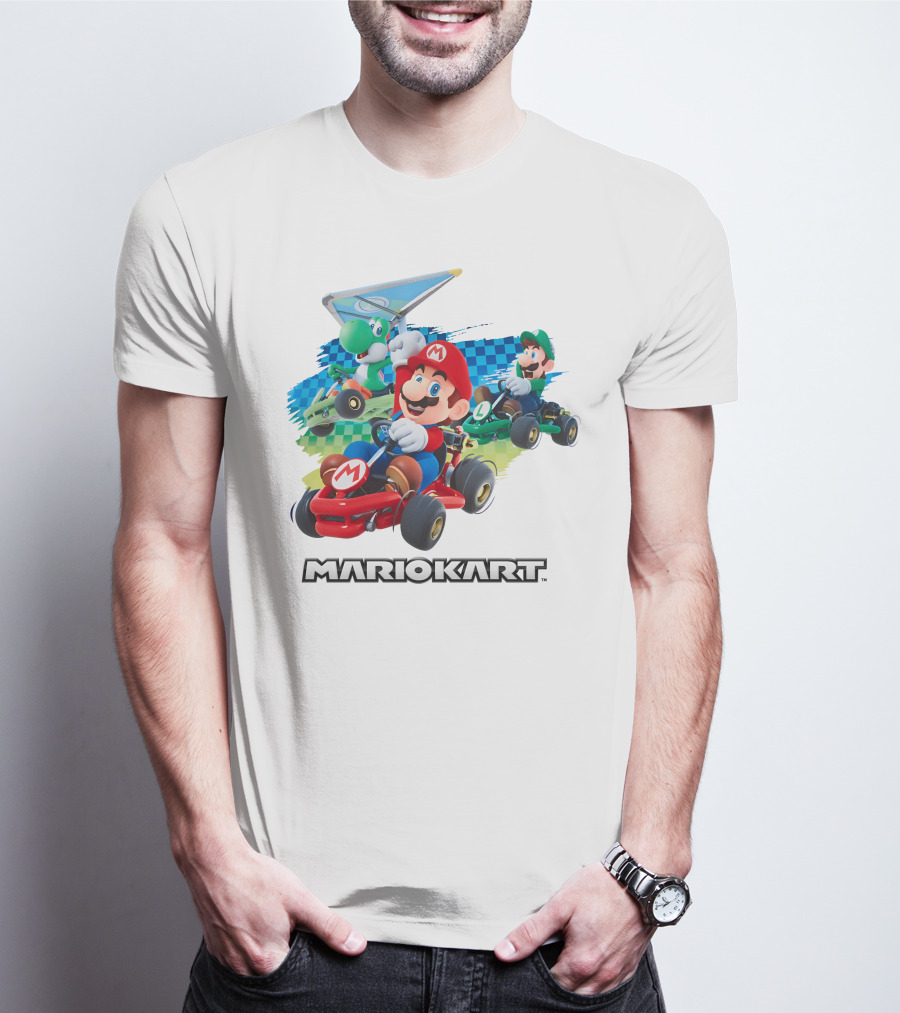 Leanbeefpatty Mariokart Characters Racing Luigi Yoshi Mario T-Shirt
