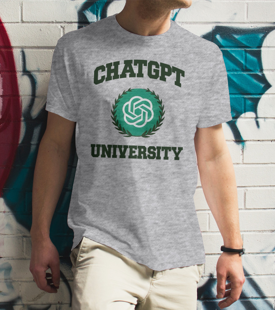 Shithead Steve Chatgpt University Laurel Emblem T-Shirt