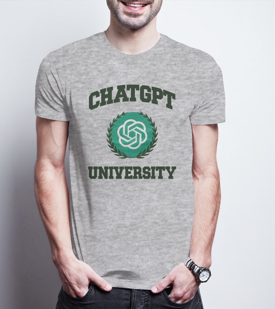 Shithead Steve Chatgpt University Laurel Emblem T-Shirt