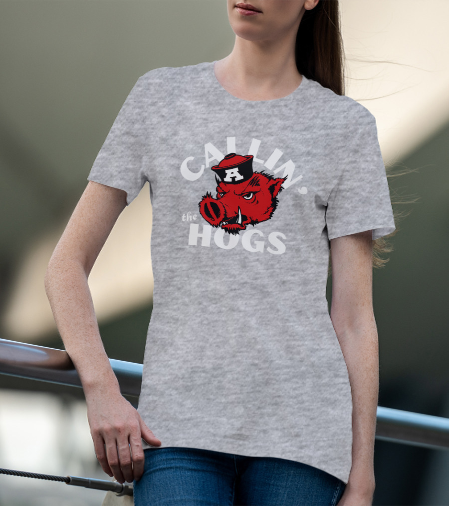 Charlie Hustle Store Callin' The Hogs Arkansas Razorbacks T-Shirt
