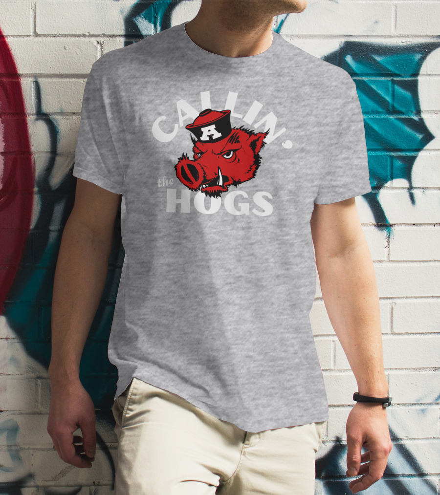 Charlie Hustle Store Callin' The Hogs Arkansas Razorbacks T-Shirt