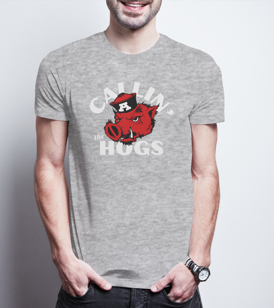 Charlie Hustle Store Callin' The Hogs Arkansas Razorbacks T-Shirt