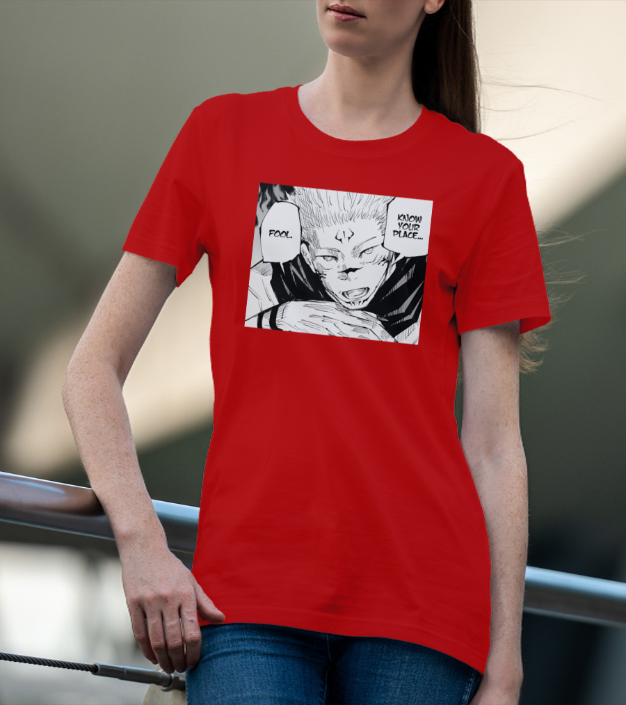 Jujutsu Kaisen Know Your Place Fool Manga Panel T-Shirt