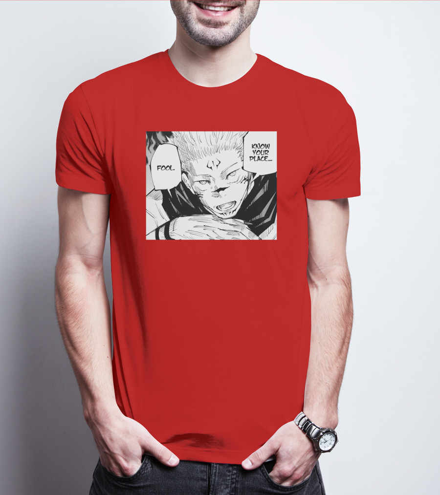 Jujutsu Kaisen Know Your Place Fool Manga Panel T-Shirt