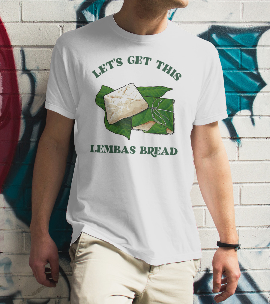 Let's Get This Lembas Bread Green Leaf Tolkien Reference T-Shirt