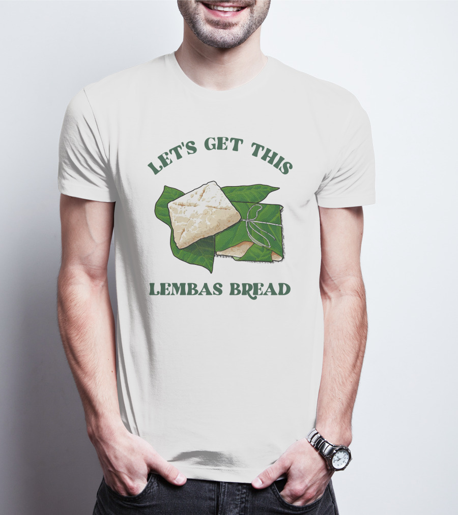 Let's Get This Lembas Bread Green Leaf Tolkien Reference T-Shirt