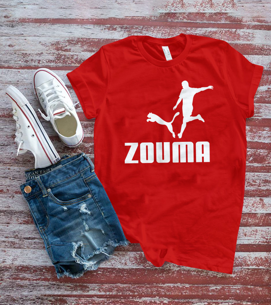 Zouma Player Silhouette With Cat Jumping T-Shirt