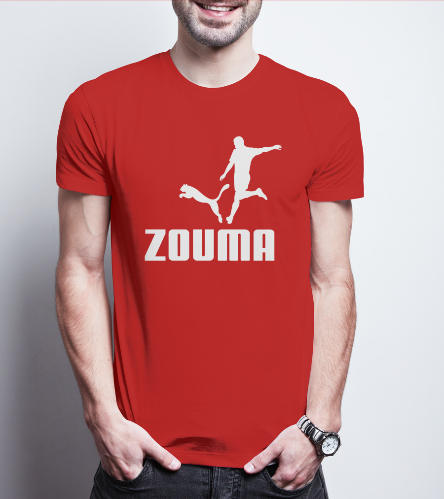 Zouma Player Silhouette With Cat Jumping T-Shirt