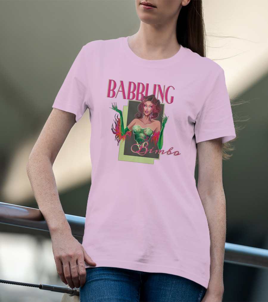 Voss Events Merch Jasmine Kennedie Babbling Bimbo Green Glamour Dress T-Shirt
