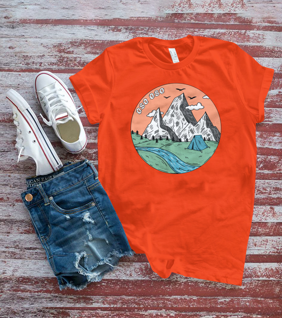 Christine Oso Oso River Tent Camping Mountains T-Shirt