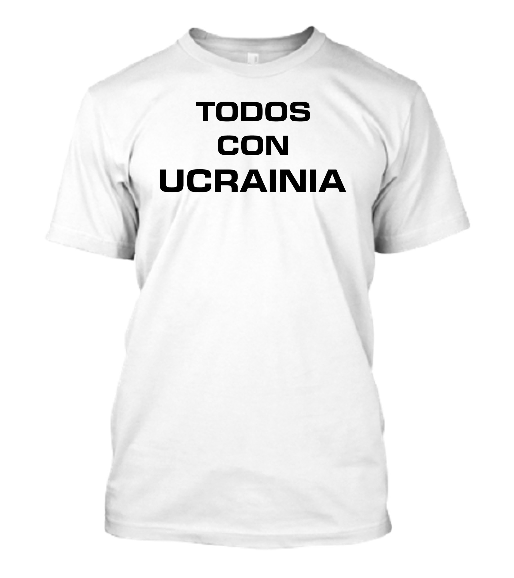 Todos Con Ucrainia Solidarity Support Text T-Shirt
