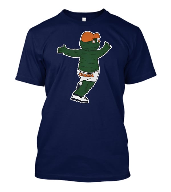 Streaking Champs Gator Mascot With Orange Cap And Shades T-Shirt