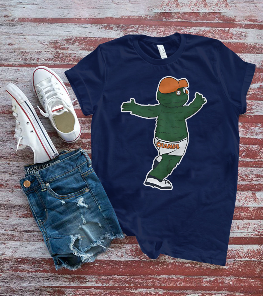 Streaking Champs Gator Mascot With Orange Cap And Shades T-Shirt