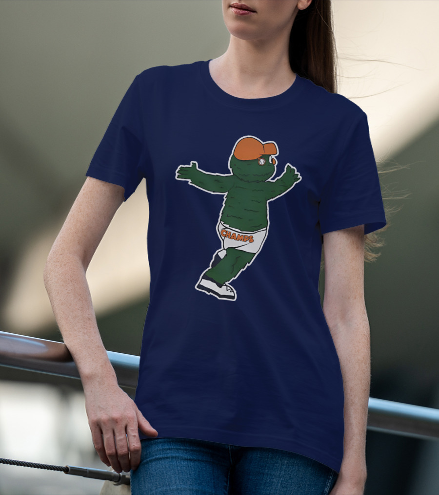 Streaking Champs Gator Mascot With Orange Cap And Shades T-Shirt