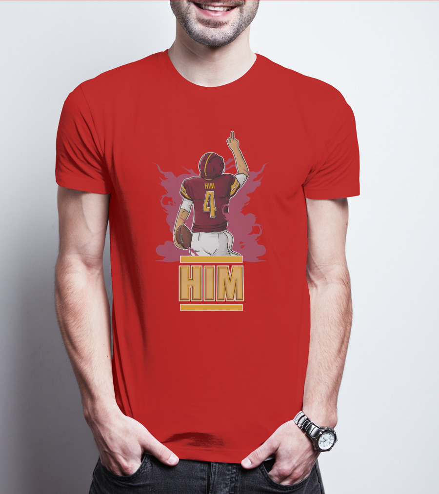HIM 4 Football Artwork T-Shirt