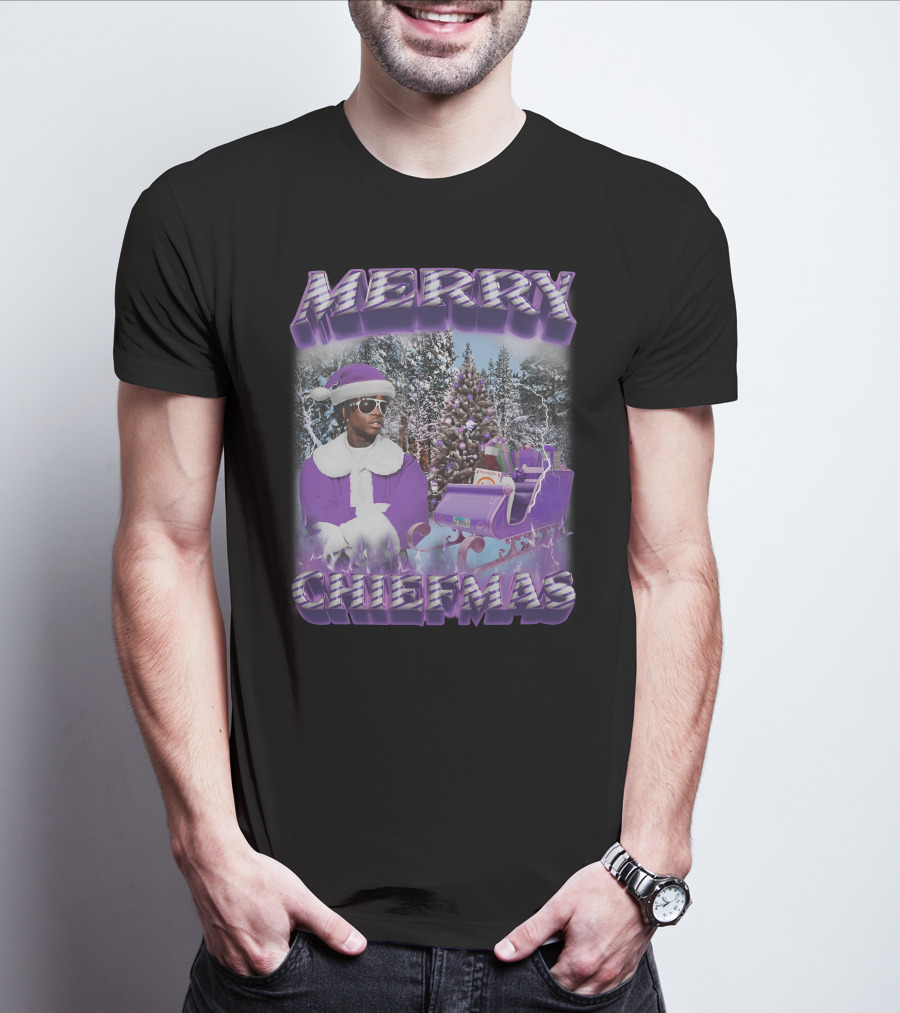 Merry Chiefmas Purple Santa Winter Wonderland T-Shirt