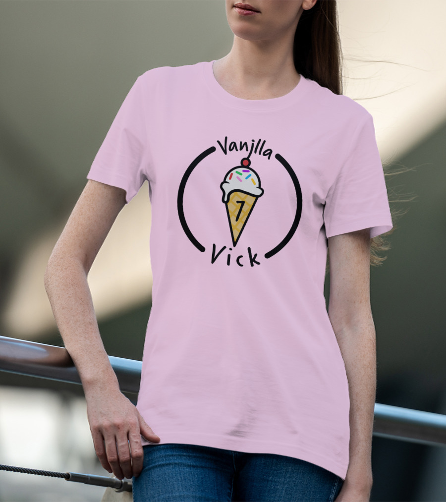 Vanilla Vick Ice Cream Cone No Border T-Shirt