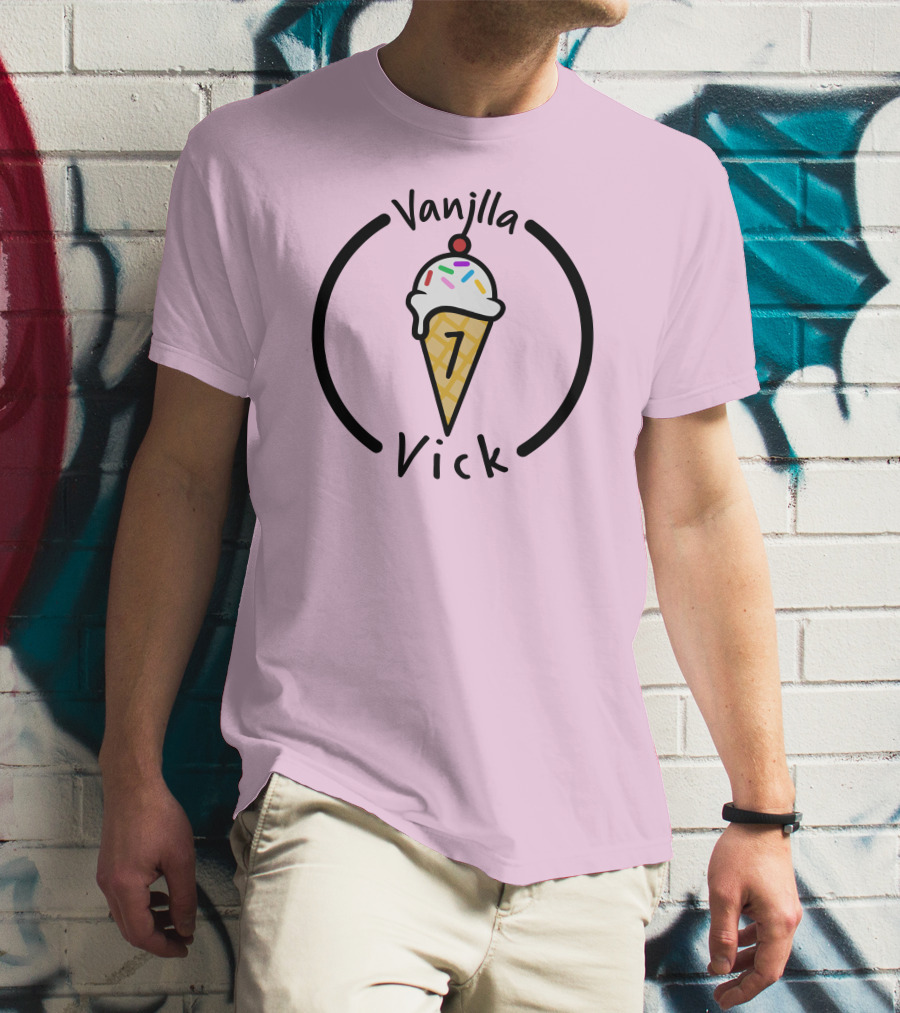 Vanilla Vick Ice Cream Cone No Border T-Shirt