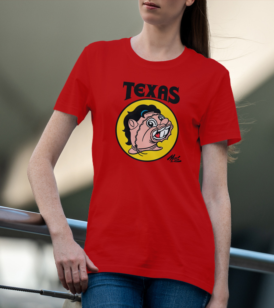 Texas Moc Heather Buckley Mo'e Cartoon T-Shirt