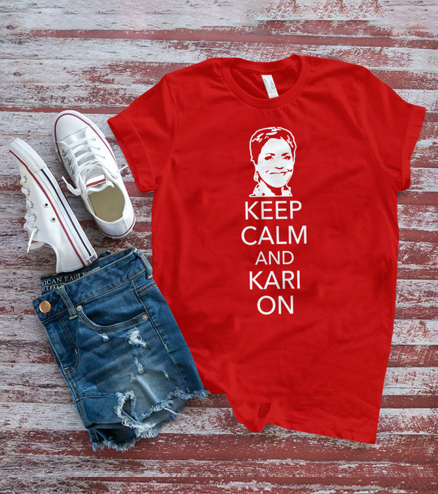 Patriottakes Keep Calm And Kari On Iconic Phrase T-Shirt